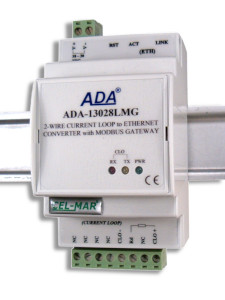 2-WIRE Current Loop to ETHERNET converter with MODBUS GATEWAY